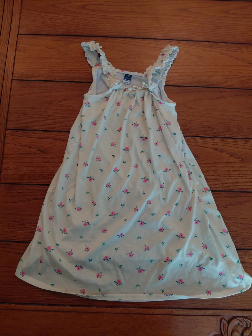Old Navy Light Blue Girls' Floral Nightgown with Pink Roses